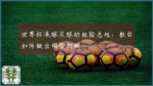 世界杯滚球买球的经验总结，教你如何做出明智判断